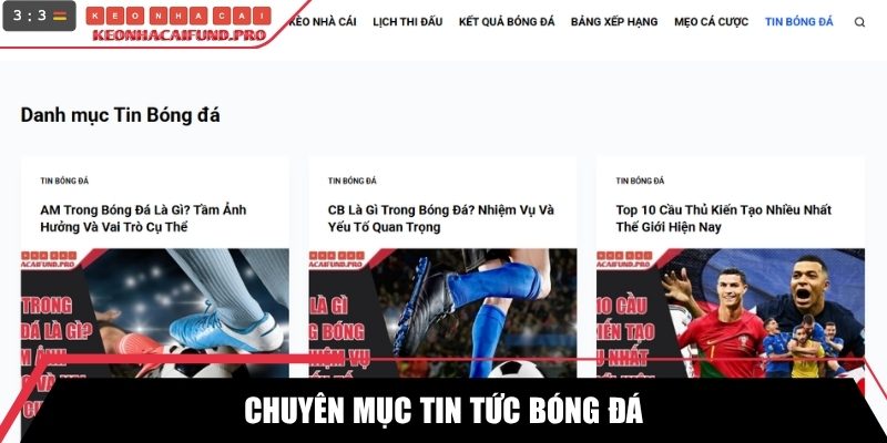 Chuyên mục tin tức bóng đá